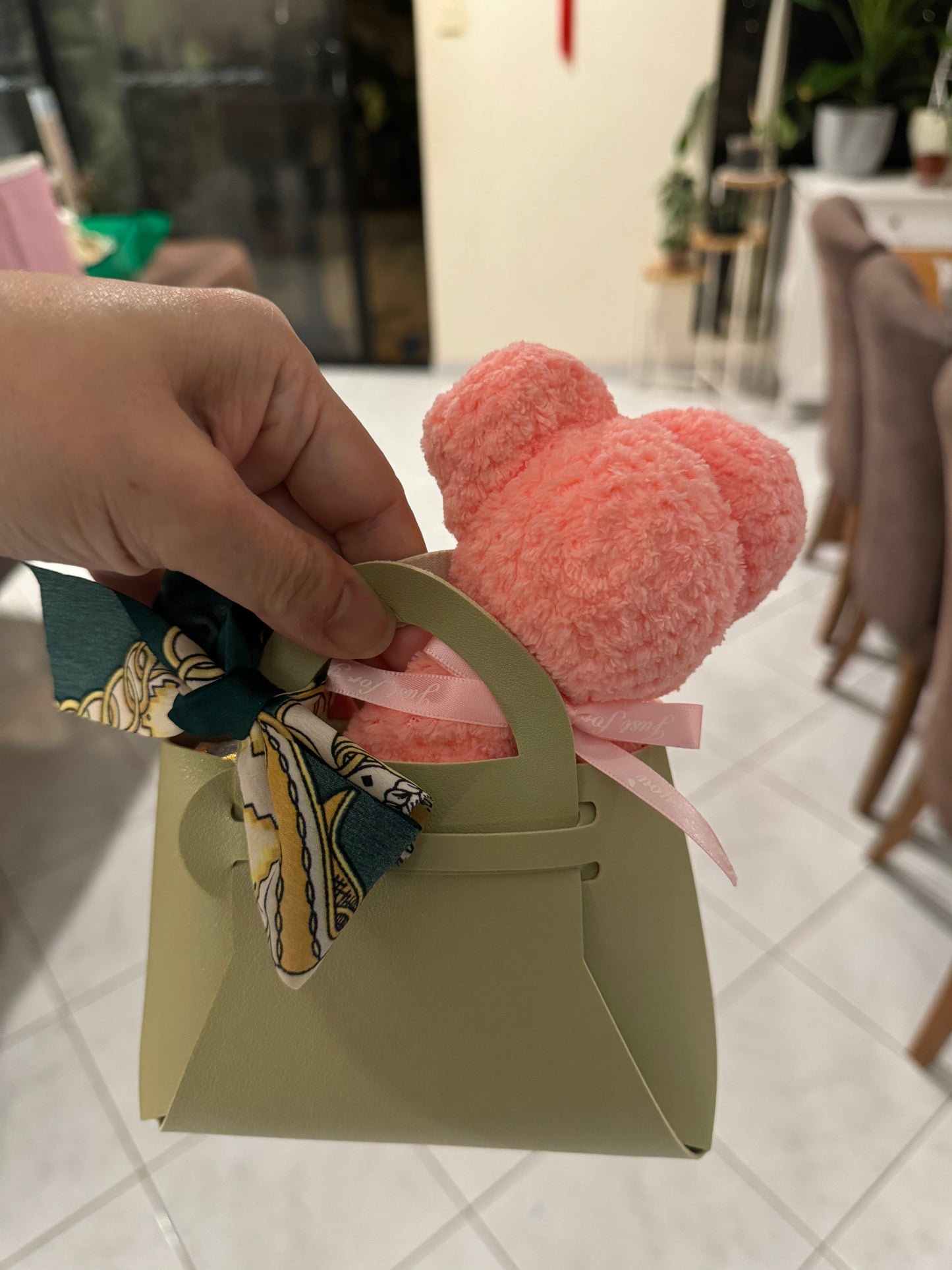 Towel bear gift bag