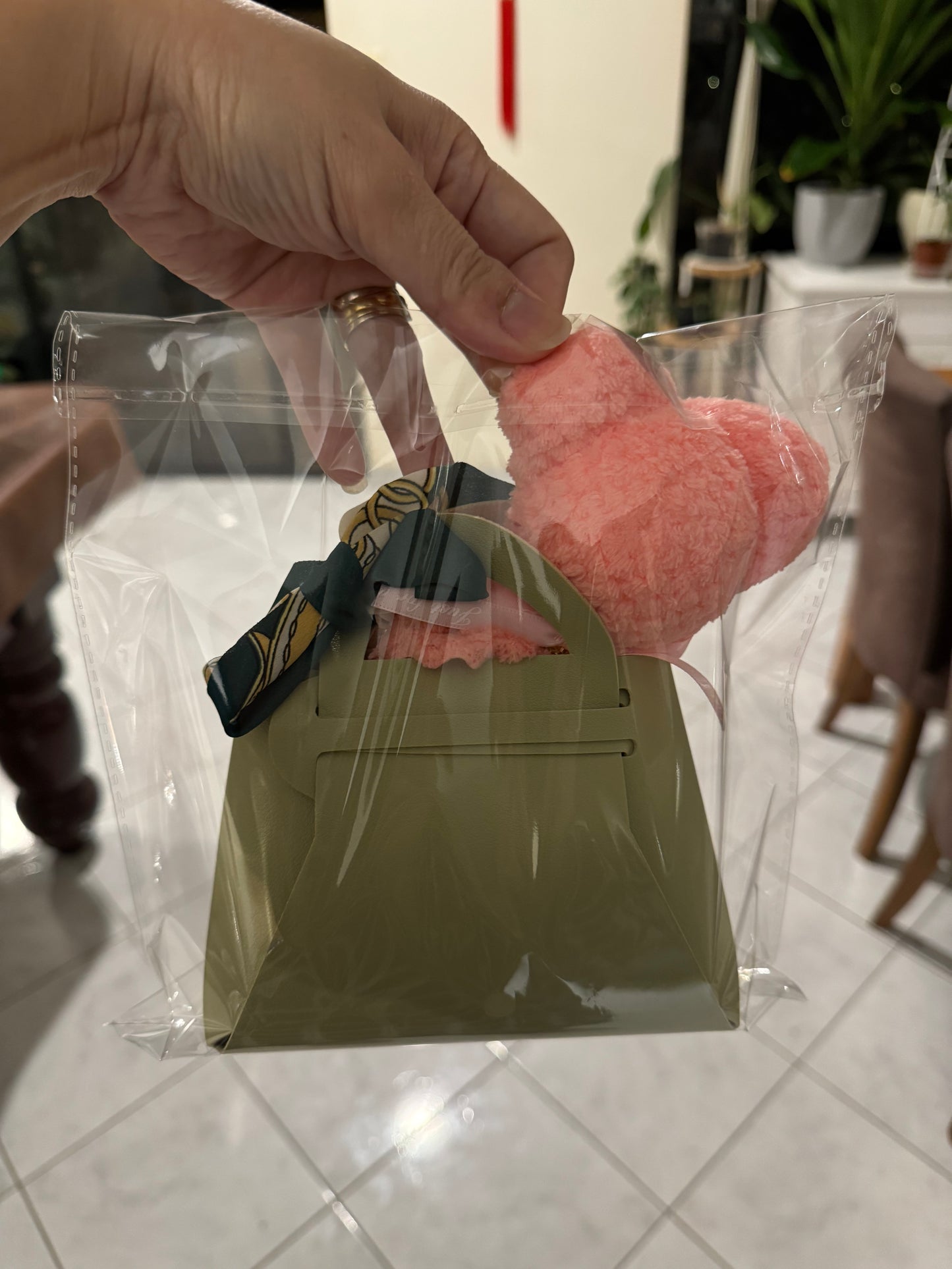 Towel bear gift bag