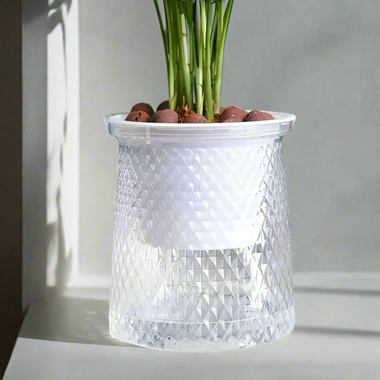 2 pcs white wicking plant pots