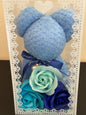 Bear towel and rose soap gift pack