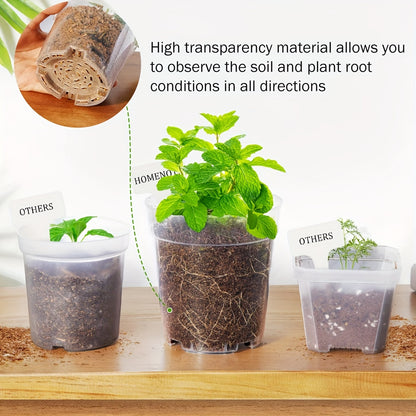 6pcs Clear Nursery Seedling Plant Pots